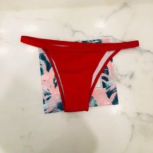 red ribbed bikini bottom!